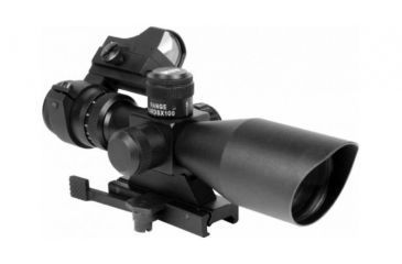 Image of AIM Sports Inc CQB Combo 3-9x40 Scope and Red Dot, Red Dot-Picatinny Mount-Mil-Dot JSRPC01-M