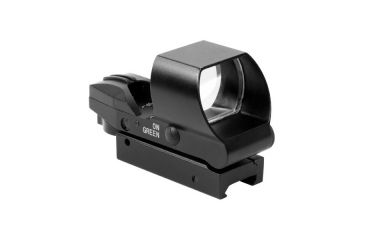 Image of AIM Sports Inc Dual Illuminated Red Dot Sight w/ 4 Reticles, Black, Reflex Sight, Push Button On-Off Switch, Small RT4-05