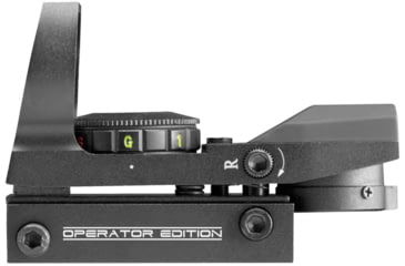 Image of AIM Sports Inc Dual Illuminated Red Dot Sight w/ Dot, Arrow Dot, Arrow, 3/4 Circle Reticles, Black, Operator Edition, Small RT4-OE1
