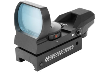 Image of AIM Sports Inc Dual Illuminated Red Dot Sight w/ Dot, Arrow Dot, Arrow, 3/4 Circle Reticles, Black, Operator Edition, Small RT4-OE1