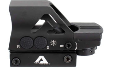 Image of EDEMO AIM Sports Inc Dual-Illumination 1x34mm Red Dot Reflex Sigh W/4 reticle patterns, Red/Green Dot Reticle, Aircraft Grade Aluminum, Black, RT5-06C, EDEMO1