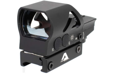 Image of EDEMO AIM Sports Inc Dual-Illumination 1x34mm Red Dot Reflex Sigh W/4 reticle patterns, Red/Green Dot Reticle, Aircraft Grade Aluminum, Black, RT5-06C, EDEMO1