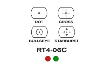 Image of EDEMO AIM Sports Inc Dual-Illumination 1x34mm Red Dot Reflex Sigh W/4 reticle patterns, Red/Green Dot Reticle, Aircraft Grade Aluminum, Black, RT5-06C, EDEMO1