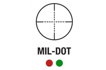 Image of AIM Sports Inc Recon Series 2-6x32mm Scope w/ Red Laser and Mil-Dot Reticle JDSRMR2632B-N