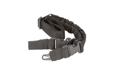 Image of AIM Sports Inc Two Or One Point Bungee Rifle Sling/Steel Clip/Sleeve (Heavy Duty)/Blk AOPS02B