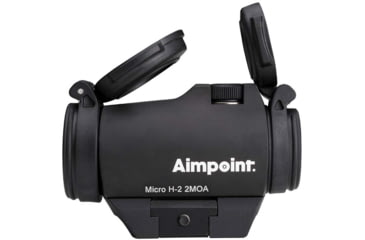 Image of Aimpoint Micro H-2 Red Dot Reflex Sight, 2 MOA Dot Reticle, w/ Picatinny Mount, Black, Semi Matte, Anodized, 200185