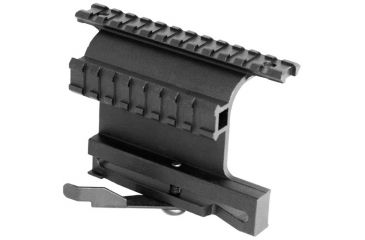 Image of AimSports AK Double Side Rail Mount/Picatinny w/ QR Lever, Black MK004S