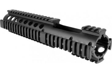 Image of AimSports AR Carbine Length 2-Piece Quad Rail w/ Extended Rail, Black MT057, EDEMO14