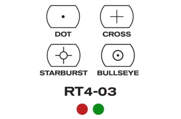 Image of AimSports Dual Ill. Red Dot Sight 4 Different Reticles, Black, Red-Green RT4-03, EDEMO2