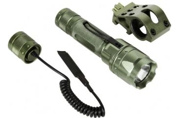 Image of AimSports Flashlight 180 Lumens w/ Offset Mount/Green, Metallic Green FHD180G
