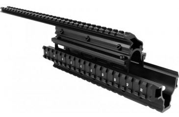 Image of AimSports Saiga 12G Quad Rail Mount w/ Covers, Black MTSG02, EDEMO1