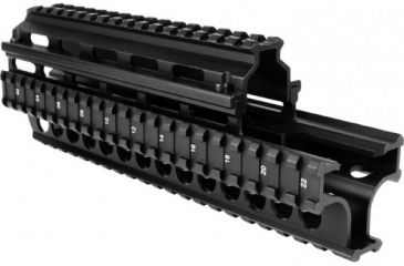 Image of AimSports Saiga 762.39 Quad Rail Mount w/ Covers, Black MTSG01