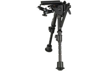 Image of Aimtech Stud Mount 6-9 in Adjustable Lever Locking Pivot Notched Leg Bipod, Heavy Duty, Black, AFA-10755