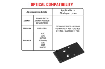 Image of AIMWIN AN2 Adapter Plate Glock MOS to RMR