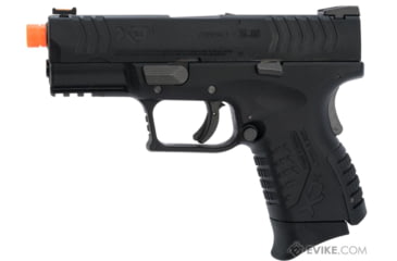 Image of Air Venturi Springfield Armory Licensed XDM Gas Blowback Airsoft Training Pistol, 3.8 Compact, Black, SA-XDM38GBB6-B