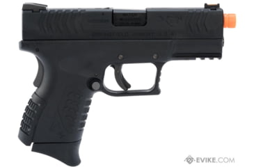 Image of Air Venturi Springfield Armory Licensed XDM Gas Blowback Airsoft Training Pistol, 3.8 Compact, Black, SA-XDM38GBB6-B