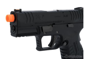Image of Air Venturi Springfield Armory Licensed XDM Gas Blowback Airsoft Training Pistol, 3.8 Compact, Black, SA-XDM38GBB6-B