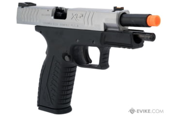 Image of Air Venturi Springfield Armory Licensed XDM Gas Blowback Airsoft Training Pistol, 4.5 Duty, 2-Tone, Black/Silver, SA-XDM45GBB6-SB