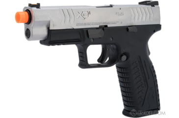 Image of Air Venturi Springfield Armory Licensed XDM Gas Blowback Airsoft Training Pistol, 4.5 Duty, 2-Tone, Black/Silver, SA-XDM45GBB6-SB