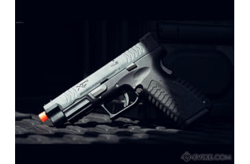 Image of Air Venturi Springfield Armory Licensed XDM Gas Blowback Airsoft Training Pistol, 4.5 Duty, Black, SA-XDM45CBB6-B