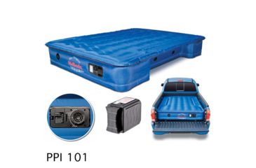 Image of Airbedz Original Full Size 8 Foot Long Inflatable Truck Bed w/ Built-in Rechargeable Battery Air Pump, Blue, PPI 101