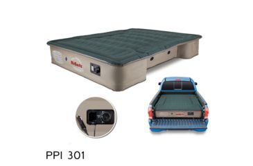 Image of Airbedz Pro3 Full Size 8 Foot Long Inflatable Truck Bed w/ Built-in DC Air Pump, Green/Tan, PPI 301