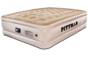 Image of Airbedz Queen Comfort Double High - 20in Tall Air Mattressl with Built In Electric Pump, Tan, PPI QCDH2
