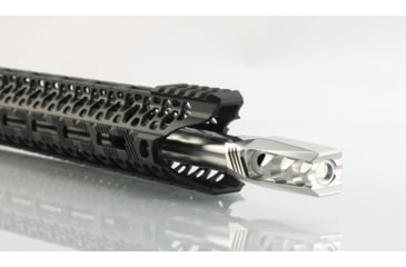 Image of Airborne Arms AAS8 Spectre Muzzle Brake, AR, .308 Win/ 7.62x39mm/ 6.8mm Rem SPC/ 6.5/ 6mm ARC, 5/8x24 Thread, Silver, AAUP-AAS8