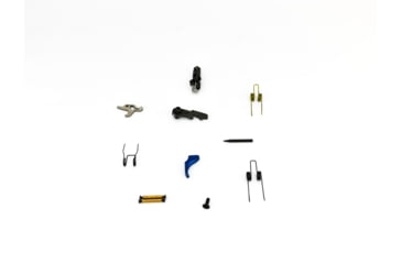 Image of Airborne Arms Geronimo Trigger System, Compact Talon, AR-9/ AR-10/ AR-15, 3-4 lb Pull Weights, Ambidextrous, Curved, Blue, Compact, ABN-AAGT-CSU1