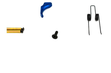 Image of Airborne Arms Geronimo Trigger System, Compact Talon, AR-9/ AR-10/ AR-15, 3-4 lb Pull Weights, Ambidextrous, Curved, Blue, Compact, ABN-AAGT-CSU1