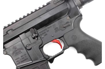 Image of USED Airborne Arms Geronimo Trigger System, Compact Talon, AR-9/ AR-10/ AR-15, 3-4 lb Pull Weights, Ambidextrous, Curved, Red, Compact, ABN-AAGT-CSR1, EDEMO1, Used, Condition Like New, Inspect and Rebox