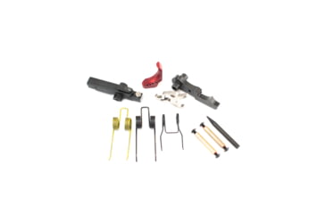 Image of USED Airborne Arms Geronimo Trigger System, Compact Talon, AR-9/ AR-10/ AR-15, 3-4 lb Pull Weights, Ambidextrous, Curved, Red, Compact, ABN-AAGT-CSR1, EDEMO1, Used, Condition Like New, Inspect and Rebox