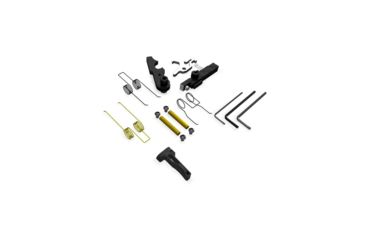 Image of Airborne Arms Geronimo Trigger System, Straight Talon, AR-9/ AR-10/ AR-15, 3-4 lb Pull Weights, Ambidextrous, Flat, Black, Small, ABN-AAGT-SBK1