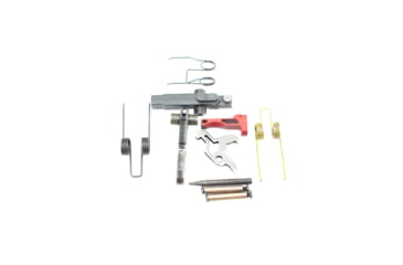 Image of USED Airborne Arms Geronimo Trigger System, Straight Talon, AR-9/ AR-10/ AR-15, 3-4 lb Pull Weights, Ambidextrous, Flat, Red, Small, ABN-AAGT-SRK1, EDEMO2, Used, Condition Fair, Missing Item