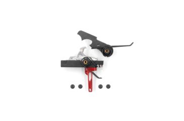 Image of USED Airborne Arms Geronimo Trigger System, Straight Talon, AR-9/ AR-10/ AR-15, 3-4 lb Pull Weights, Ambidextrous, Flat, Red, Small, ABN-AAGT-SRK1, EDEMO2, Used, Condition Fair, Missing Item