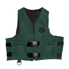 Image of Airhead Adult Universal Sportsman Life Vest w/ Pockets, Hunter Green, 10004-15-A-HG
