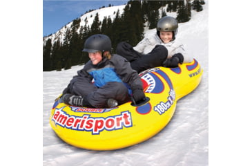 Image of Airhead Sportsstuff Double Amerisport Snow Tube, 78In, Yellow/Red, 30-2525