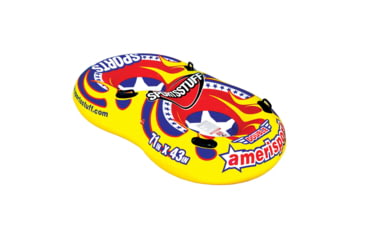 Image of Airhead Sportsstuff Double Amerisport Snow Tube, 78In, Yellow/Red, 30-2525