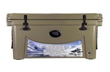 Image of AiriA Roto-Molded Cooler w/ Three 2 Degree Ice Bricks, Tan, 75 Quart, 250-014-125