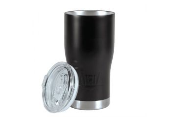 Image of AiriA Wanderer Stainless Steel Tumbler Travel Mug w/ Spill Proof Lid, Black / Stainless Steel, 20 oz 250-014-132