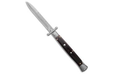 Image of Akc AKC 11" Italian Stiletto Swinguard Automatic Ebony 5" Damascus Bayo, Black, Stainless Steel, adult, BHQ-227747