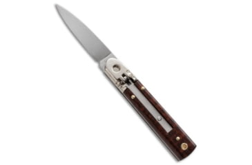 Image of AKC Classic 6 Automatic Folding Knife, 2.50in, Stainless Steel, Spear Point Blade, Snakewood, Wood Handle, Wood/Steel, 6.00 inch, BHQ-50864