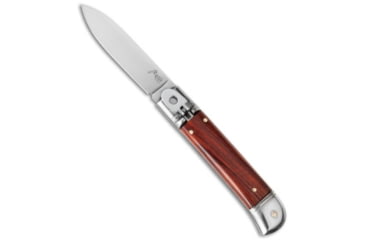 Image of AKC Classic 8 Automatic Folding Knife, 3.25in, Stainless Steel, Drop Point Blade, Cocobolo, Wood Handle, Wood/Steel, 7.875 inch, BHQ-32238