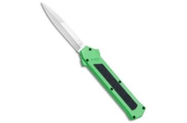 Image of Akc AKC F-16 D/A Bayonet OTF Automatic Knife Green 3.3" Satin, Green, 440, adult, BHQ-76074