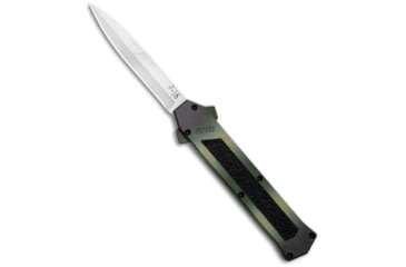 Image of Akc AKC F-16 D/A Bayonet OTF Automatic Knife OD Green Camo 3.4" Satin, Camo/Green, 440, adult, BHQ-125319