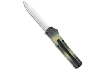 Image of Akc AKC F-20 D/A Spear Point OTF Automatic Knife Camo 3.55" Satin, Green, 440, adult, BHQ-141095