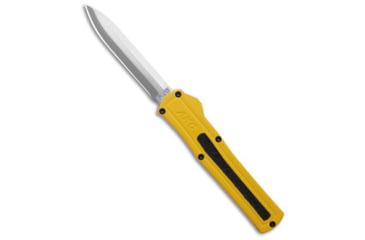 Image of Akc AKC F-20 D/A Spear Point OTF Automatic Knife Yellow 3.6" Satin, Yellow, 440, adult, BHQ-178601