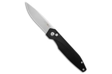 Image of AKC X-Treme Dandy Automatic Folding Knife, 3.25in, D2, Drop Point Blade, Aluminum, Black Handle, Stonewash, Black/Gray, 7.85 inch, BHQ-174573