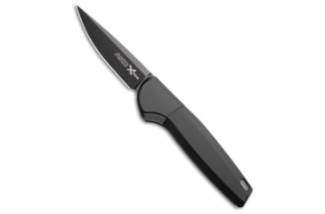 Image of AKC X-Treme Spy Bolster Release Automatic Folding Knife, 2.36in, D2, Drop Point Blade, Aluminum, Black Handle, Black/Black, 5.90 inch, BHQ-211507