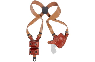 Image of USED Aker Leather Comfort-Flex Revolver Shoulder Holster, Smith &amp; Wesson J-Frame Revolver, Right Hand, Plain, Tan, H201TPR-REVLG, EDEMO1